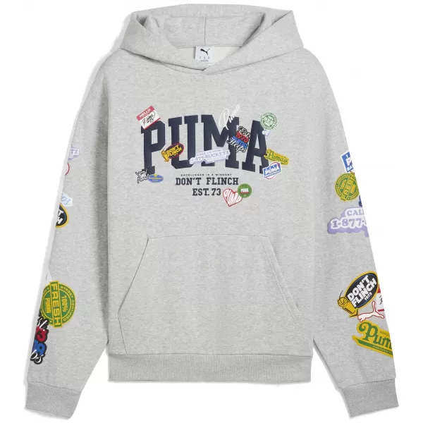 Moški pulover PUMA HOOPERHOTLINE PULLOVER HOODIE 63282703 SVETLO SIVO VRESJE 