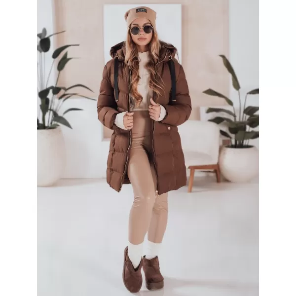  Ženska jakna DSTREET TY4919 RJAVA 