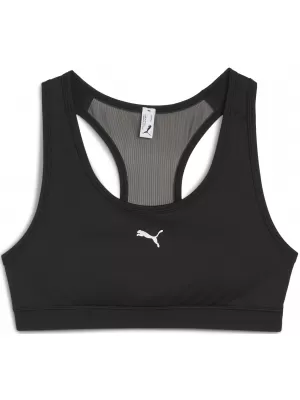 Damski nedrček PUMA 4KEEPS BRA - PADDED - SMALL CAT 52814901 PUMA ČRNA/MALA MAČKA