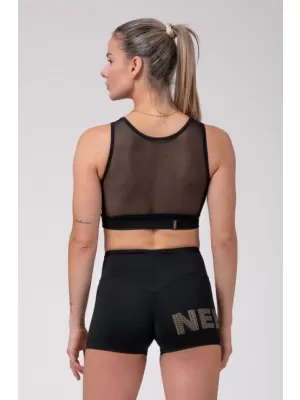 Zlati mrežasti mini top 830 BLACK Nebbia