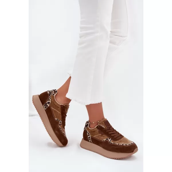  Ženske superge BIG STAR OO274A313 BROWN/BEIGE Big Star Shoes 