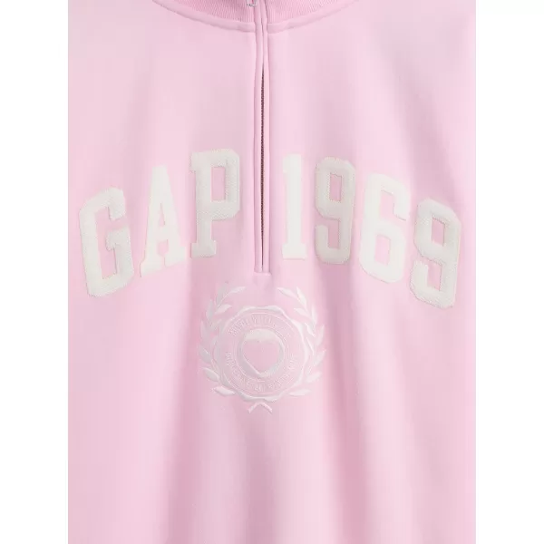  Ženski pulover GAP LOGO HALF ZIP 852841-05 JEGLIČEVO ROZA 