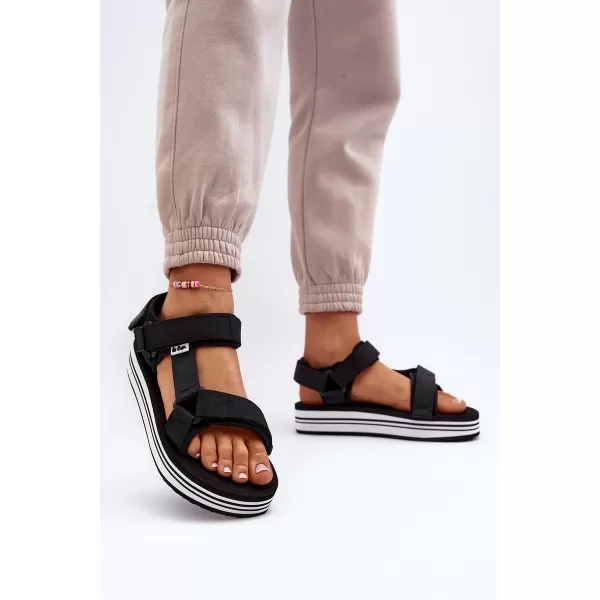  Ženske sandale LEE COOPER LCW-24-05-2753L ČRNO/BELO 