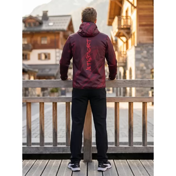  Moška vrhunska softshell jakna ALTISPORT VOJ/ALM072JACK01 VINO/RDEČA 