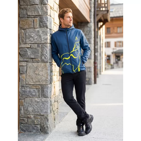  Moška vrhunska softshell jakna ALTISPORT VOJ/ALM073JACK01 MORNARSKO MODRA/NEONSKO RUMENA 