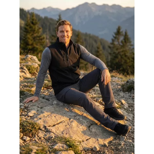  Moški softshell telovnik ALTISPORT NoPrint NP/ALM865 ČRNA 