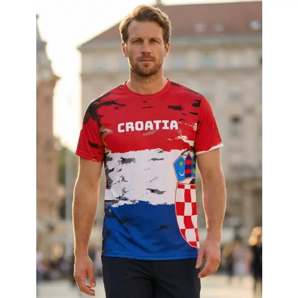  Moška vrhunska majica s kratkimi rokavi ALTISPORT VOJ/ALM036HR/TR01 HRVAŠKA 