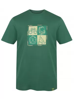 Moška majica s kratkimi rokavi HUSKY TEE SQUARE M ZELENA