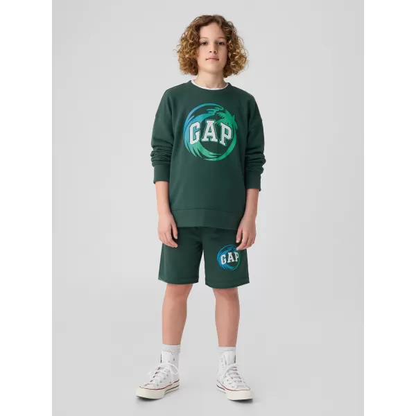  Otroški pulover GAP LOGO SWEATSHIRT 406762-01 MOORES ZELENA 