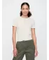 Ženska majica s kratkimi rokavi GAP LOGO MODAL RIBBED ABBREVIATED TEE 637782-02 NOVO UMAZANO BELO