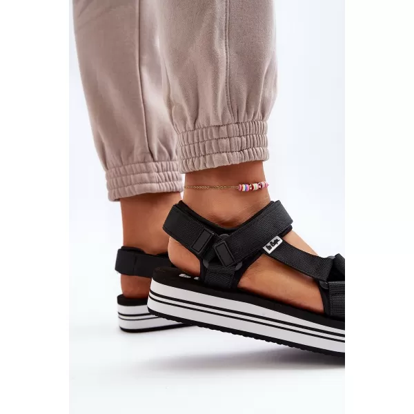  Ženske sandale LEE COOPER LCW-24-05-2753L ČRNO/BELO 