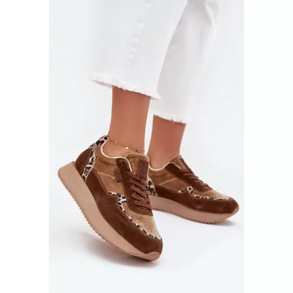  Ženske superge BIG STAR OO274A313 BROWN/BEIGE Big Star Shoes 