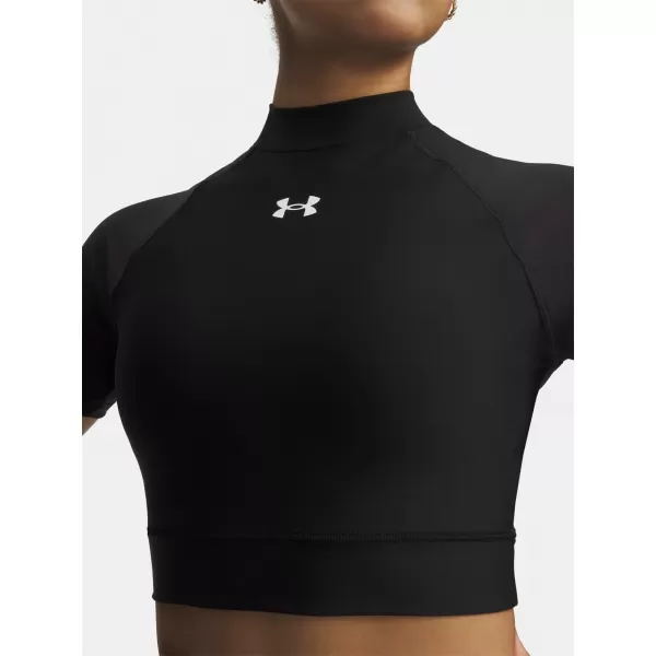  Ženska majica s kratkimi rokavi HEATGEAR CROP MOCK SS 6010006-008 ČRNA Under Armour 