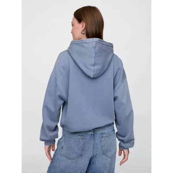  Ženski pulover GAP LOGO PULLOVER HOODIE 746918-01 BAINBRIDGE MODRA 