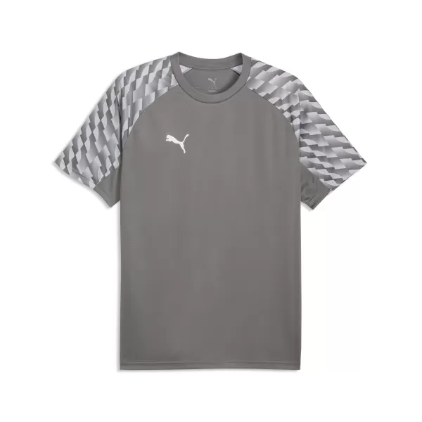  Moška majica s kratkimi rokavi PUMA TEAMLIGA26 JERSEY 659721_13 FLAT MEDIUM GRAY/ RAVNO SREDNJE SIVA/PUMA BELA 