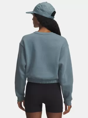 Ženski pulover UNDER ARMOUR UA RIVAL FLEECE PIPED CREW 6007035-587 MODRA