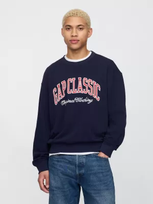 Moški pulover GAP CLASSIC LOGO SWEATSHIRT 744748-01 MORNARIŠKA UNIFORMA