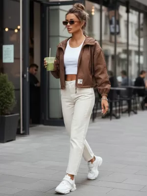 Ženska jakna DSTREET TY4234 KARAMELA