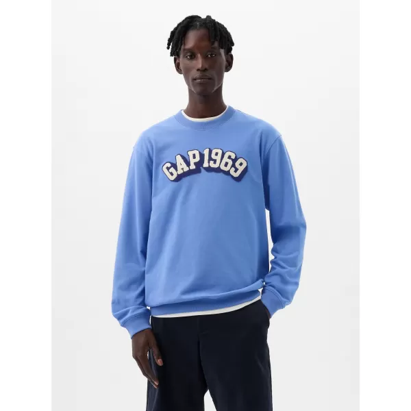  Moški pulover GAP LOGO CREWNECK SWEATSHIRT 829103-07 CABANA MODRA 
