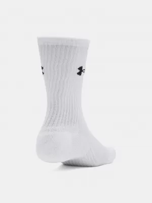 Nogavice UNDER ARMOUR PERFORMANCE COTTON 3P CRW 6009685-100 BELA