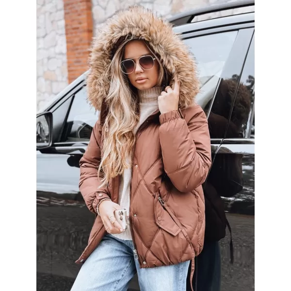  Ženska jakna DSTREET TY5231 RJAVA 