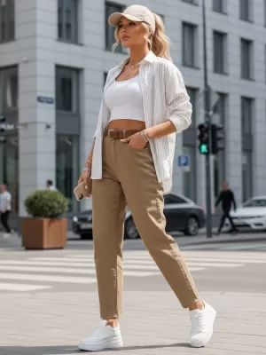 Ženske hlače DSTREET UY2878 BEŽ