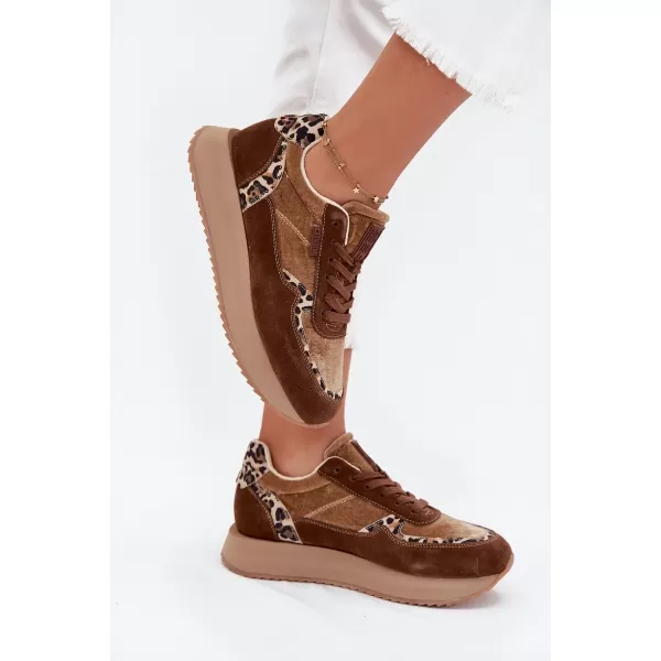  Ženske superge BIG STAR OO274A313 BROWN/BEIGE Big Star Shoes 
