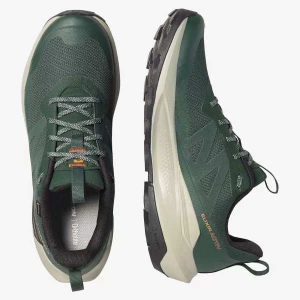 Moški čevlji SALOMON ELIXIR ACTIV GTX L49229800 SKARABEJ/ZELENI ZATREPI/ČILI 