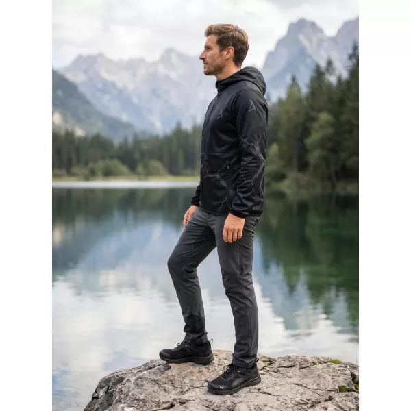  Moška vrhunska softshell jakna ALTISPORT VOJ/ALM129JACK01 ČRNO SIVA 