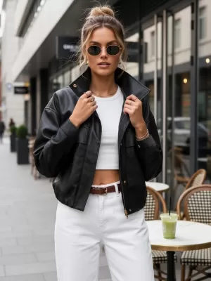 Ženska jakna DSTREET TY5651 ČRNA
