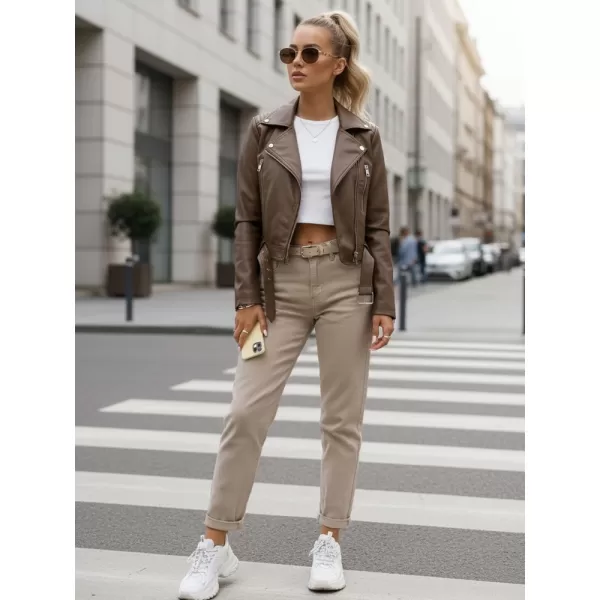 Ženska jakna DSTREET TY5536 RJAVA 