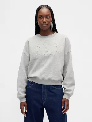 Ženski pulover GAP LOGO SWEATSHIRT 799272-02 SVETLO HEATHER SIVA