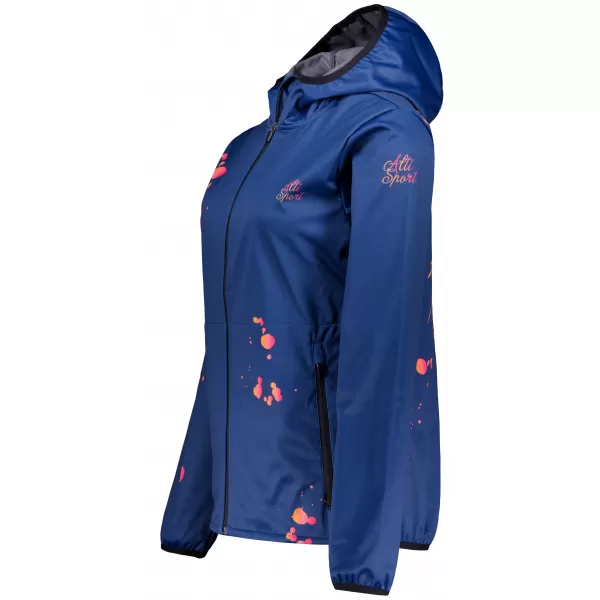  Ženska vrhunska softshell jakna ALTISPORT VOJ/ALW077JACK01 MORNARSKO MODRA/ORANŽNA 