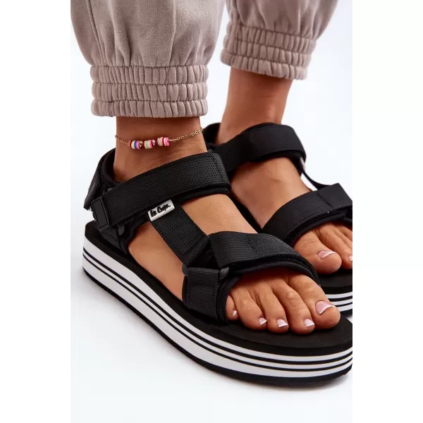  Ženske sandale LEE COOPER LCW-24-05-2753L ČRNO/BELO 