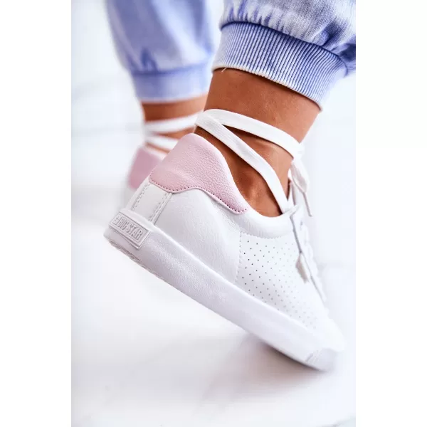 Ženske superge BIG STAR HH274073 WHITE/PINK Big Star Shoes 