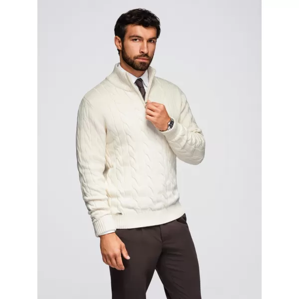  Moški pulover OMBRE OM-SWZS-0138 KREMA 