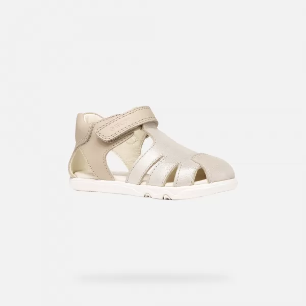  Dekliški sandali GEOX SANDAL STEPPIEUP B656QA0CR85C5000 BEŽ 
