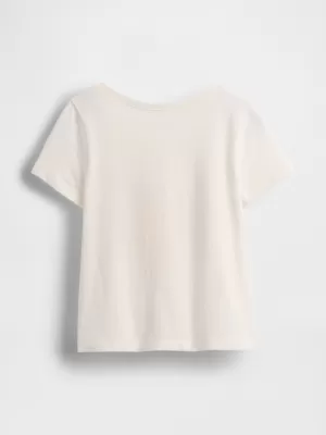 Otroška majica s kratkimi rokavi GAP LOGO TEE 770013-00 NOVO UMAZANO BELO