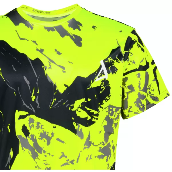  Moška vrhunska majica s kratkimi rokavi ALTISPORT VOJ/ALM131TR01 FLUO RUMENA/ČRNA 
