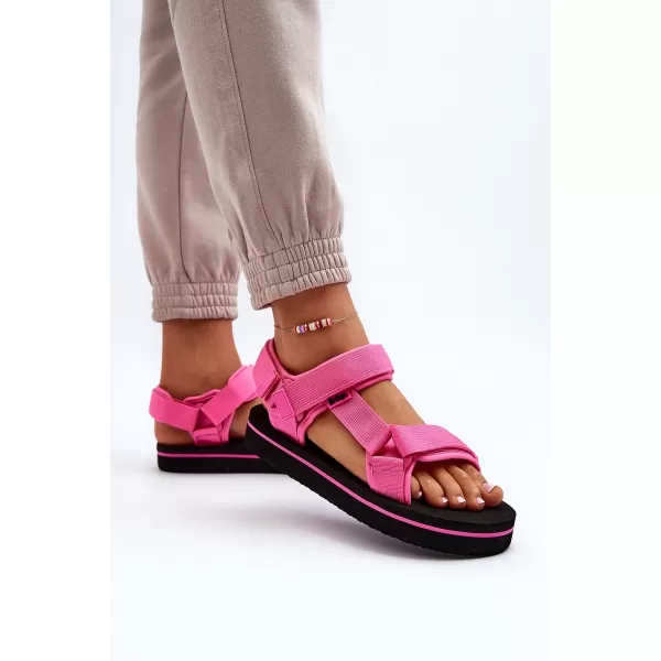  Ženske sandale LEE COOPER LCW-23-34-2613 ČRNA/FUKSIJA 