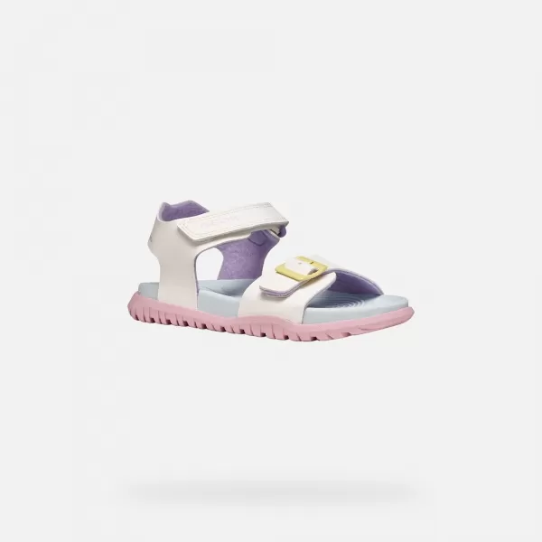  Dekliški sandali GEOX SANDAL FUSBETTO J35HQA000BCC0653 BELA 