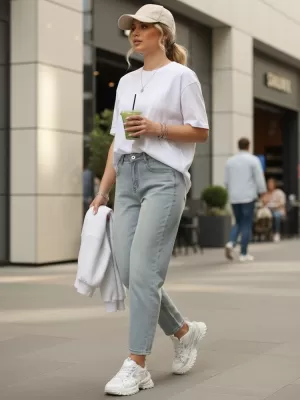 Ženske hlače DSTREET UY2858 MODRA