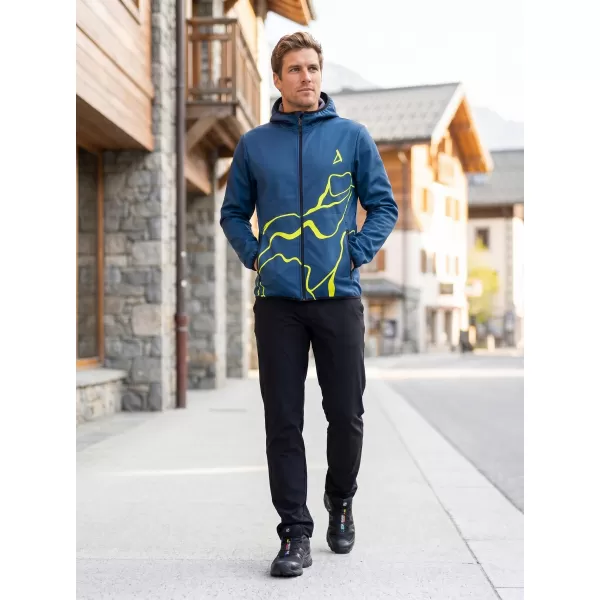  Moška vrhunska softshell jakna ALTISPORT VOJ/ALM073JACK01 MORNARSKO MODRA/NEONSKO RUMENA 
