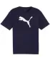 Moška funkcionalna majica PUMA TEAMRISE LOGO JERSEY COTTON 658705-06 PUMA MORNARSKO MODRA/PUMA BELA