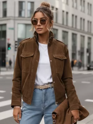 Ženska jakna DSTREET TY5578 JANTAR