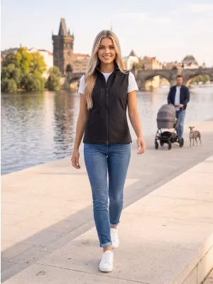 Ženski softshell telovnik ALTISPORT NoPrint NP/ALW965 EBENOVINASTO SIVA