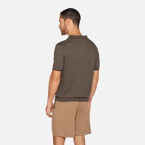  Moška majica s kratkimi rokavi GEOX KNIT G012317 KAKI 