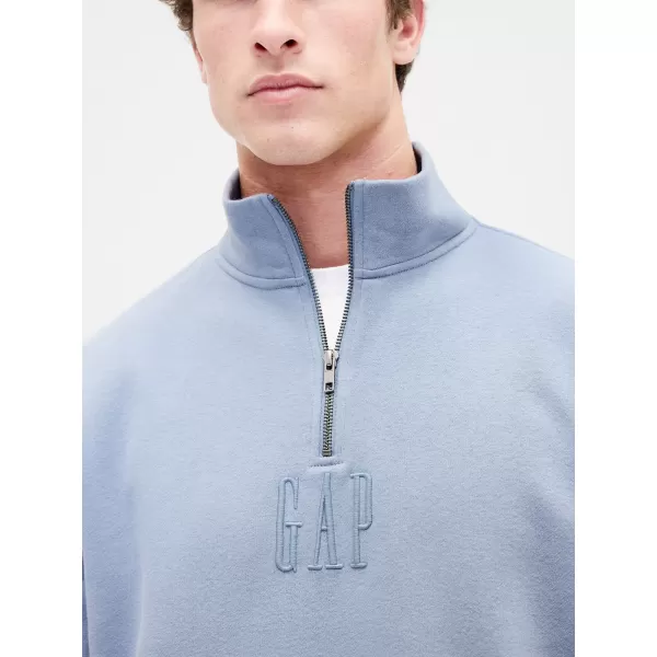  Pulover GAP CORP LOGO HALF ZIP 873446-01 SONČNO SIVA 