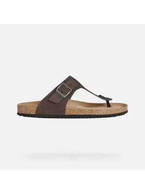 Moški copati GEOX SANDAL GHITA G002573 TEMNO RJAVA