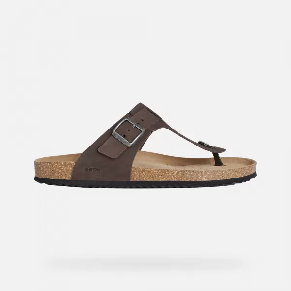  Moški copati GEOX SANDAL GHITA G002573 TEMNO RJAVA 